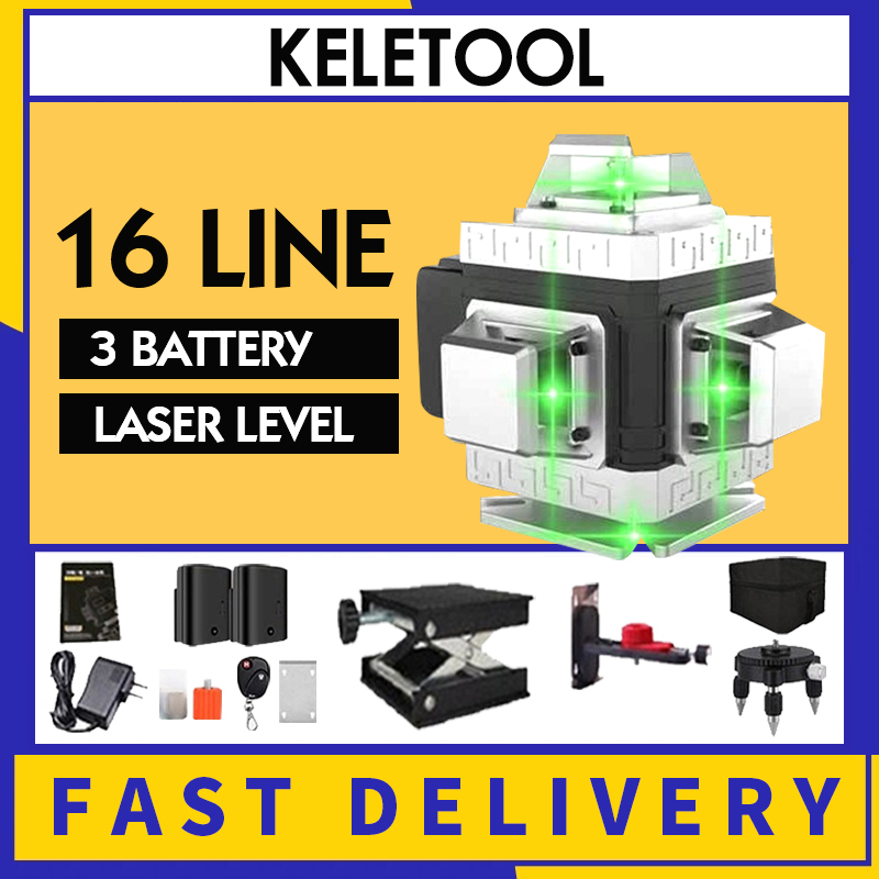 16 Line laser level leser level lezer origi Total laser siling line ...