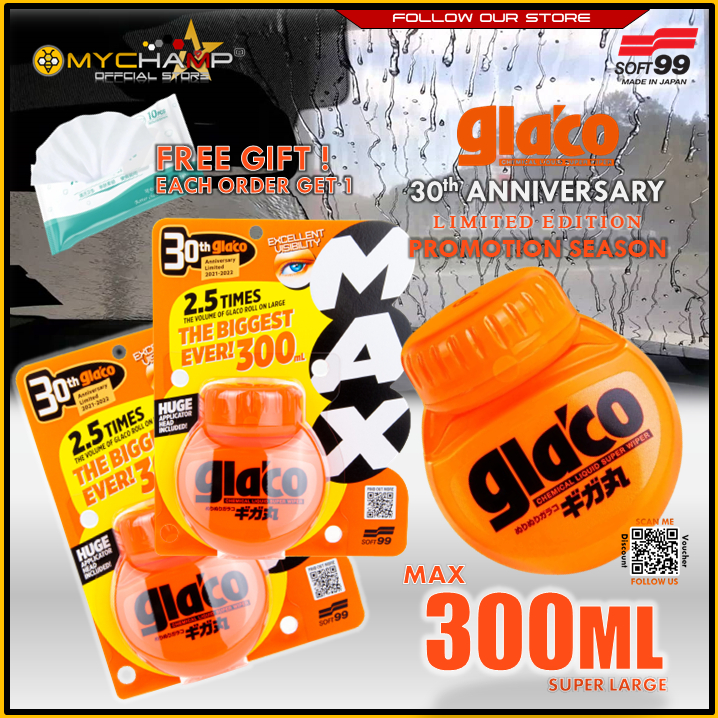 SOFT99 | SOFT 99 Glaco Roll On MAX-300ML (LIMITED EDITION) | Shopee ...