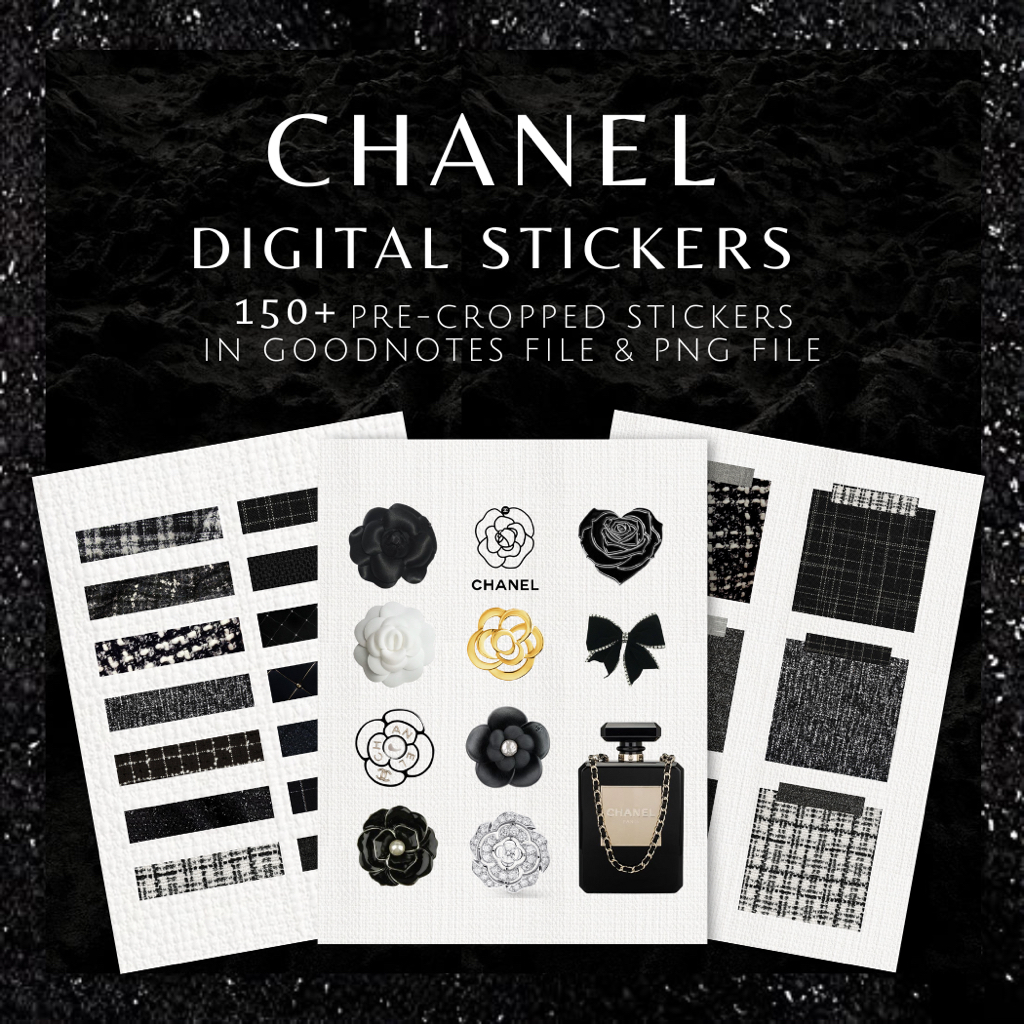 CHANEL Digital Stickers // Goodnotes Sticker // for Digital Journal ...