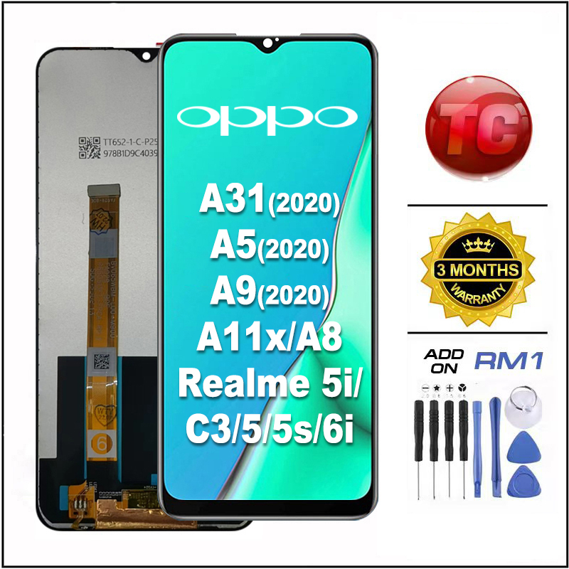 Lcd Oppo A31 2020 A5 2020 A9 2020 A11x A8 Realme C3 5 5i 5s 6i