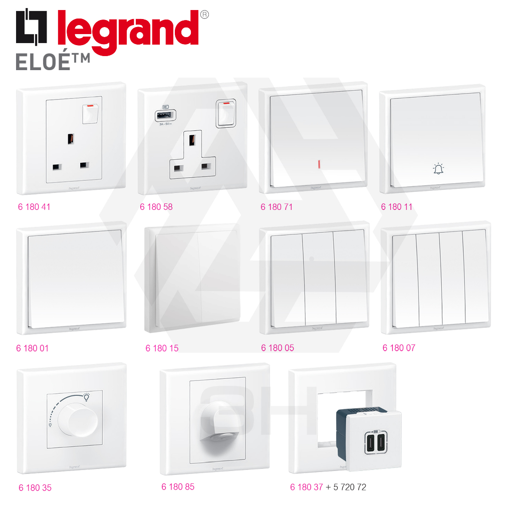 (Legrand ELOE Series)/(KAWA Elite KB Series) Flush Mounting Switch and ...