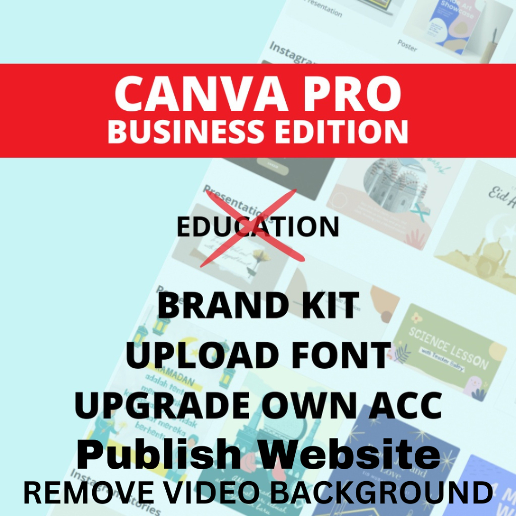 Canva PRO Business Plan | Own Account | Premium Template | iOS | Android |  PC | macOS | Shopee Malaysia