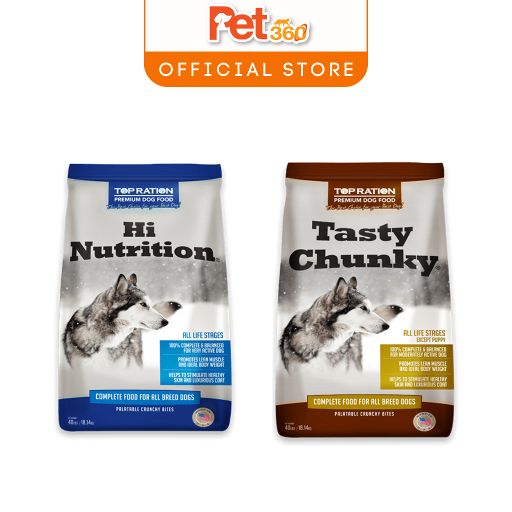 Top Ration Premium Dry Dog Food Kibbles, Hi Nutrition Tasty Chunky (2 ...
