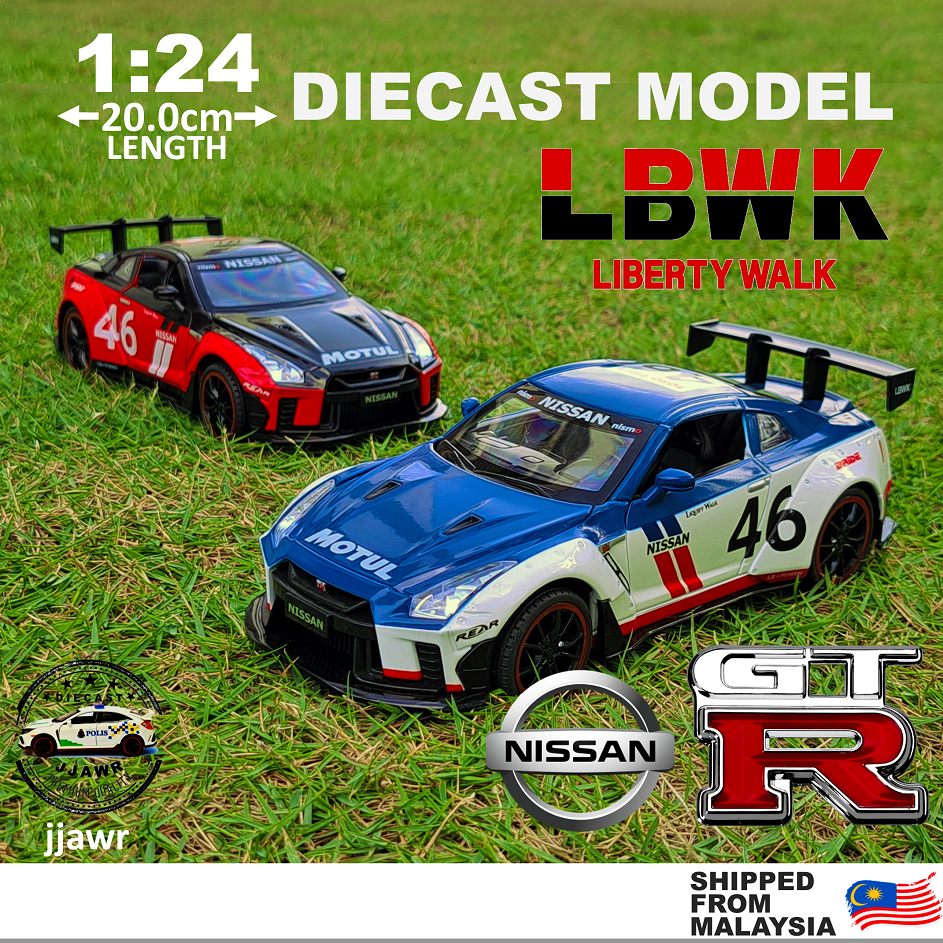124 Nissan GTR R35 Nismo Sports Car Supercar Model Diecast Toy Car