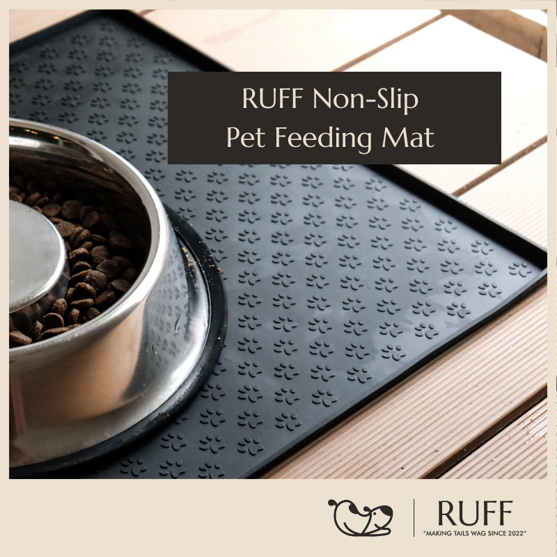 RUFF Waterproof Pet Feeding Mat Dog Cat Non slip Food Bowl Mat Pet