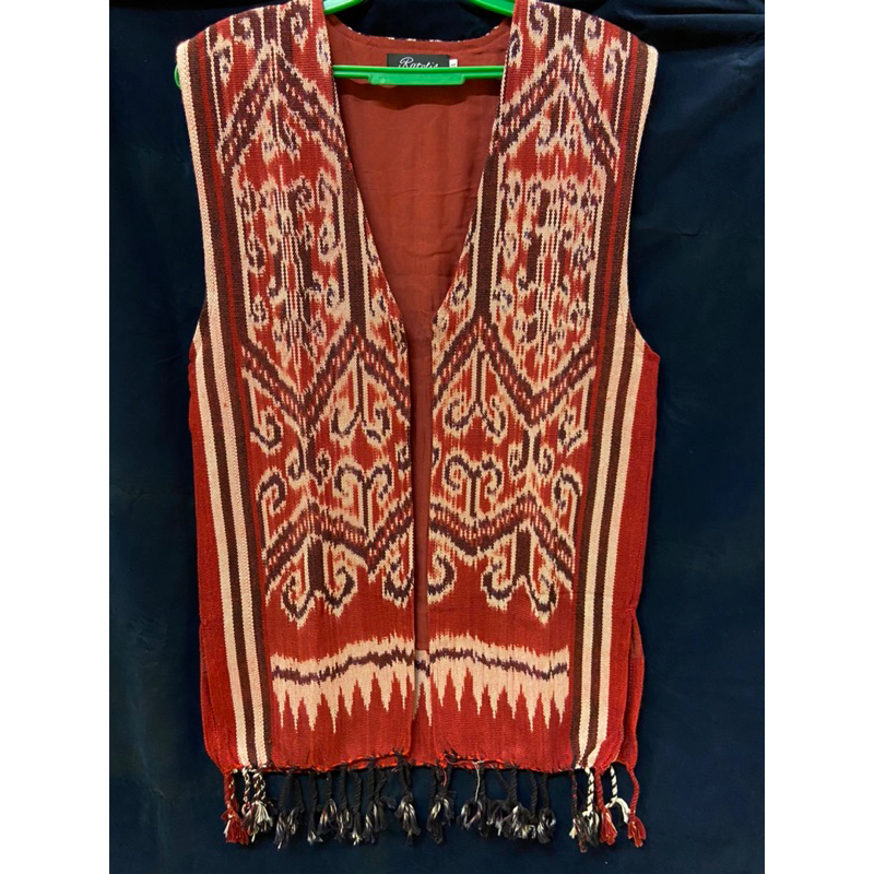 Pj01 Sarawak Traditional Ikat Pua Ethnic Costume Jacket Vest | Shopee ...