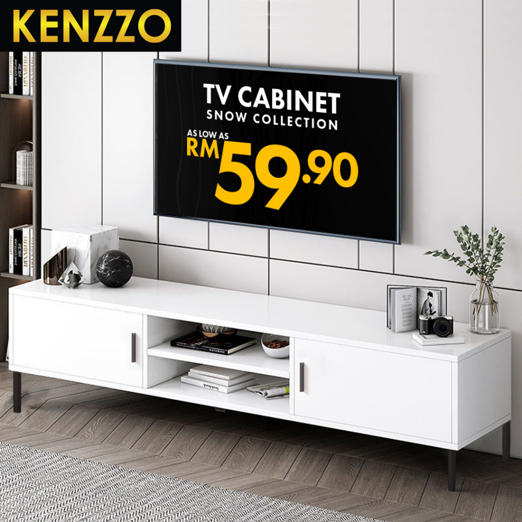 TV Cabinet PRESTON Series - 6.4 ft - Kabinet TV 65 Inch 2.0 - 4 Colour