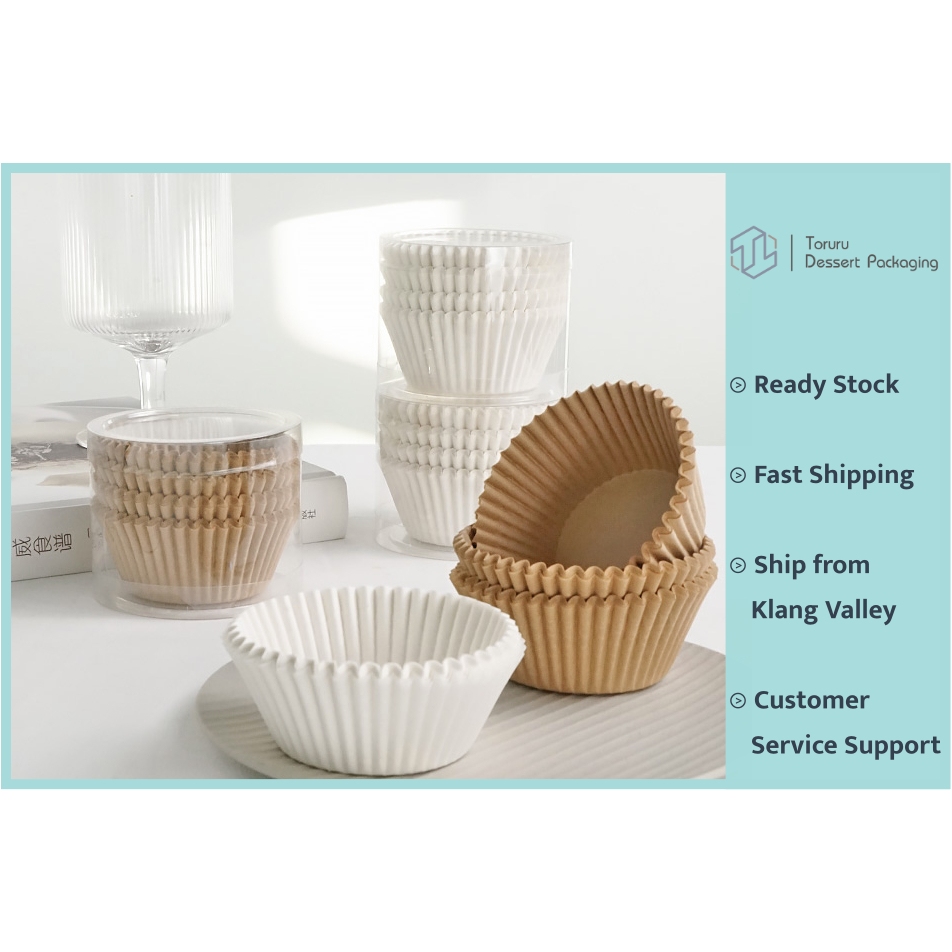 [ ±100PCS] OilProof Mini Tart Paper Snow Mochi Cheese Tart Paper Cupcake Liner Berkas Muffin