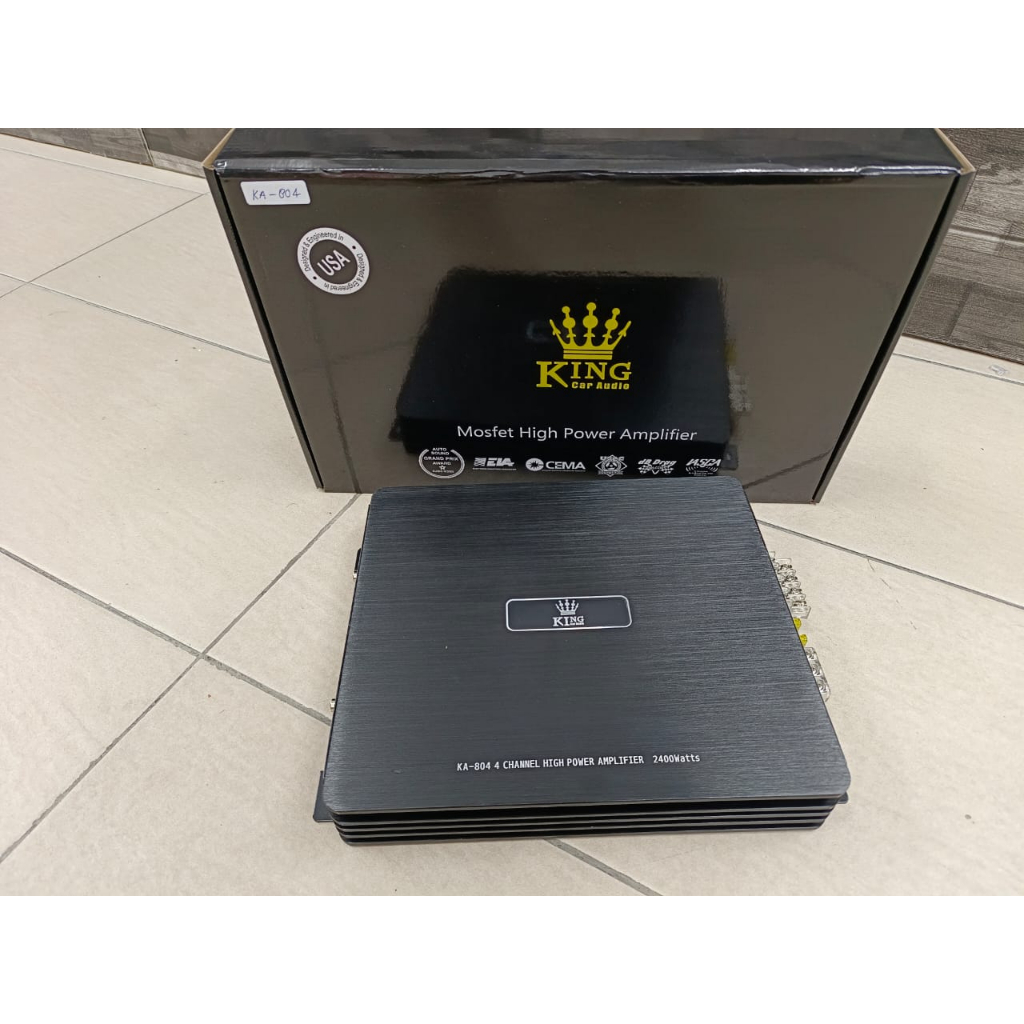 KING Car Audio 2400 Watts Mosfet High Power 4Channel Amplifier Car Audio System Shopee Malaysia