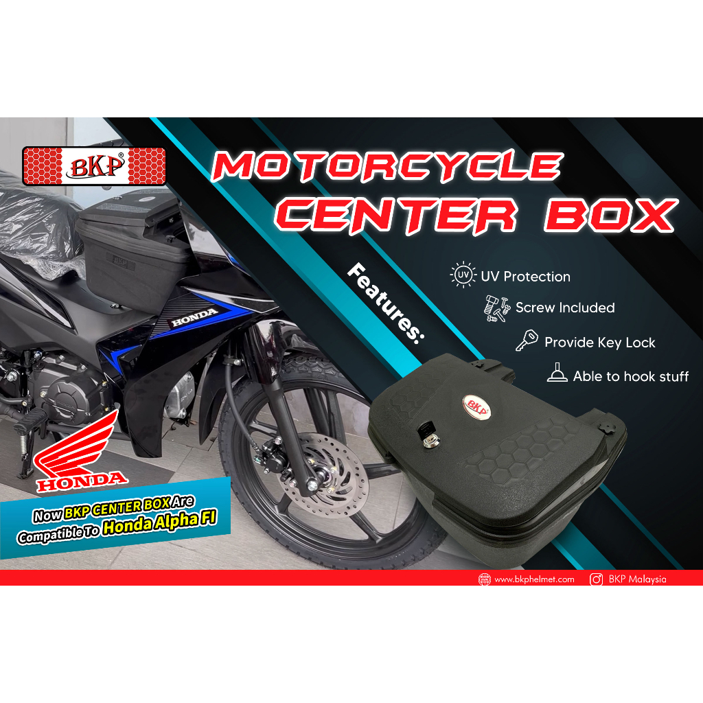 BKP center box for ALPHA FI / ALPHA FI motorcycle center box / ALPHA FI ...