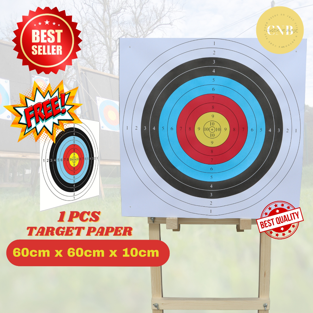 Archery Target PE FOAM (60 x 60 x 10 cm) With Target Face target