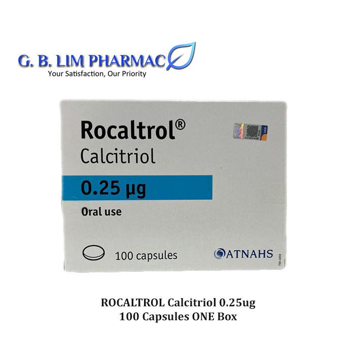 (EXP: 31-MAR-2027 ) ROCALTROL CALCITRIOL 0.25 UG ORAL USE 100 CAPSULES ...