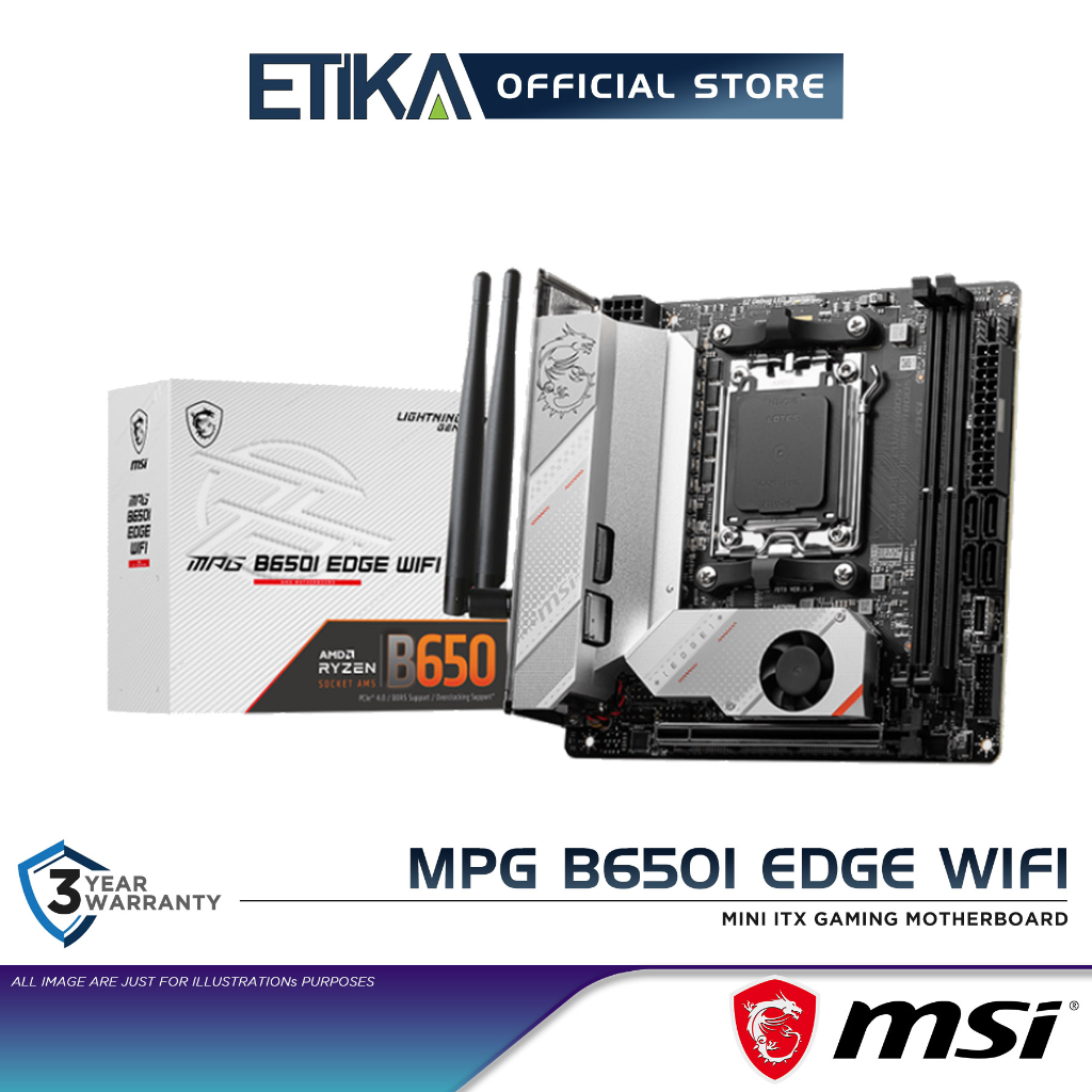 MSI MPG B650I Edge WiFi | Mini ITX Gaming Motherboard | AMD AM5 Socket ...
