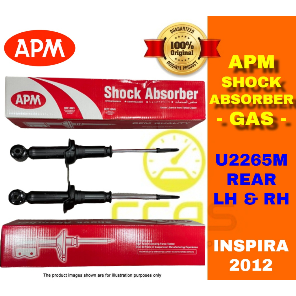 ( 100% ORIGINAL APM ) REAR RH LH ABSORBER GAS SHOCK INSPIRA 2012 ...