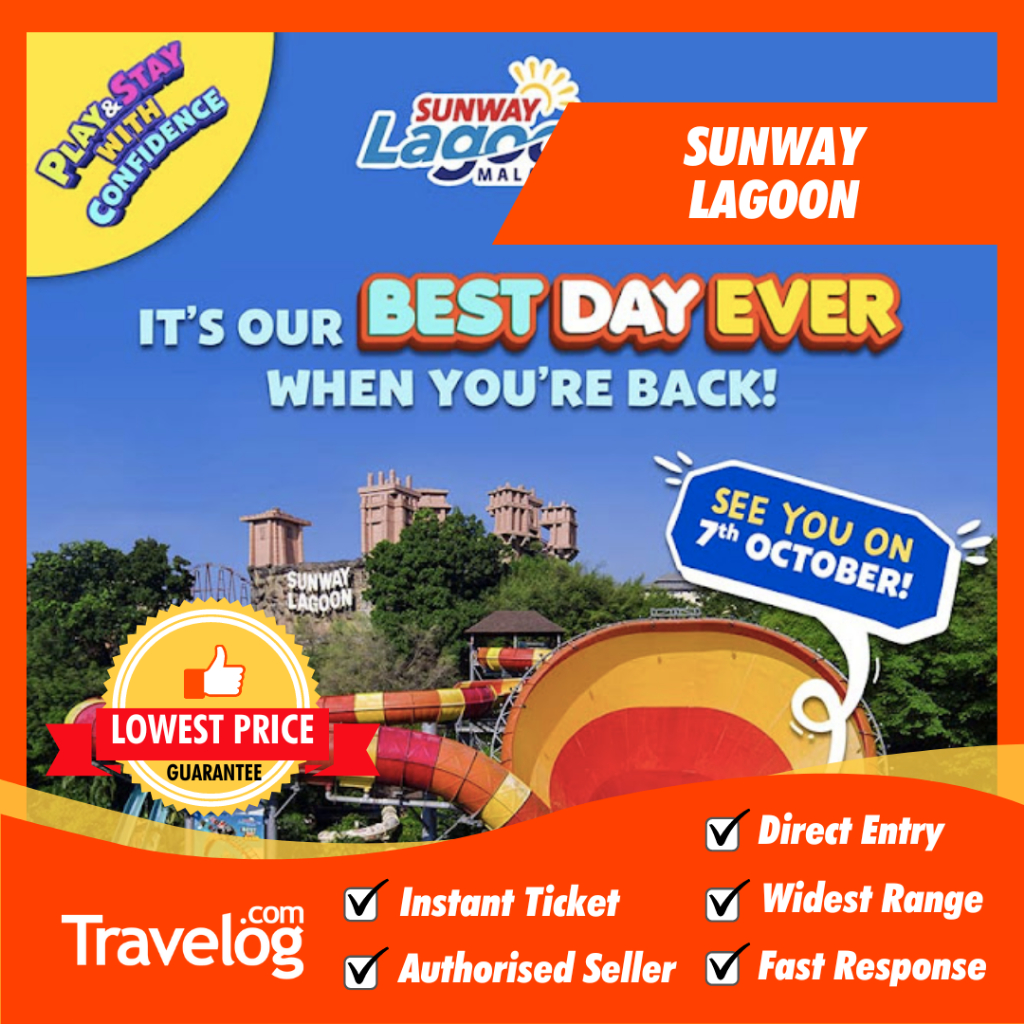 [2023 PROMO!] Sunway Lagoon Theme Park MALAYSIAN Tickets to All Parks