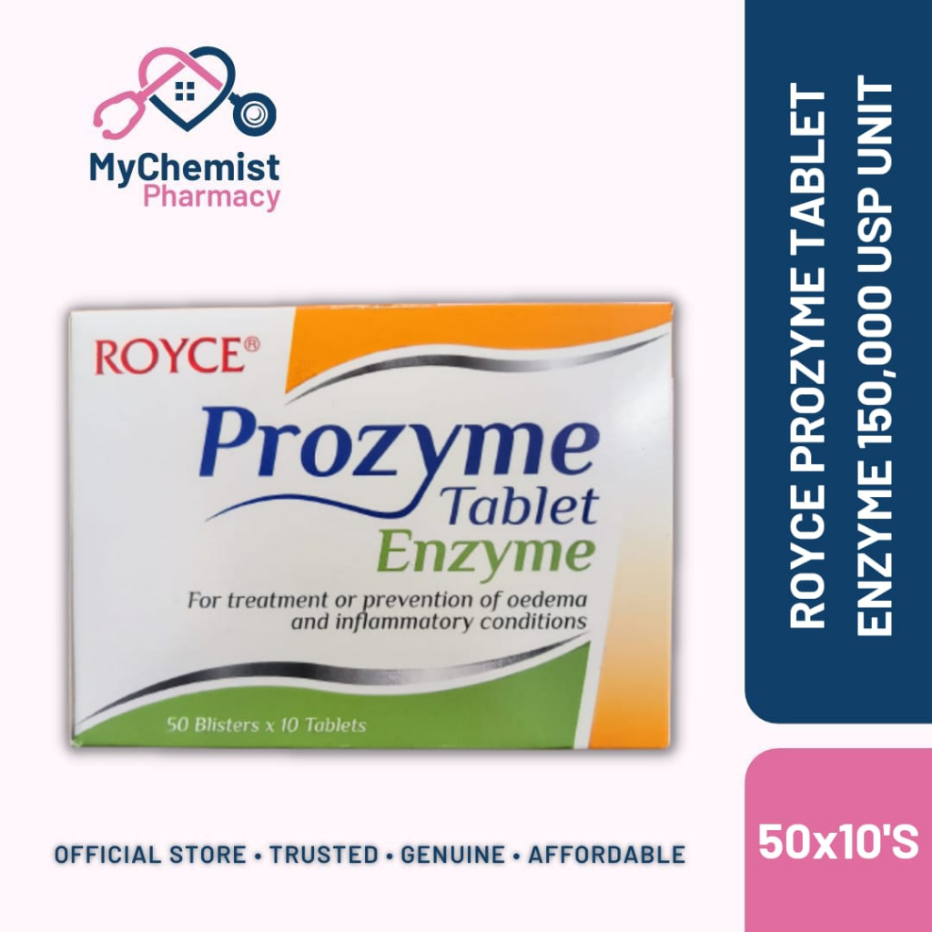 Royce Prozyme Tablet 150,000 USP Unit (Ubat Surut Bengkak) | Shopee ...