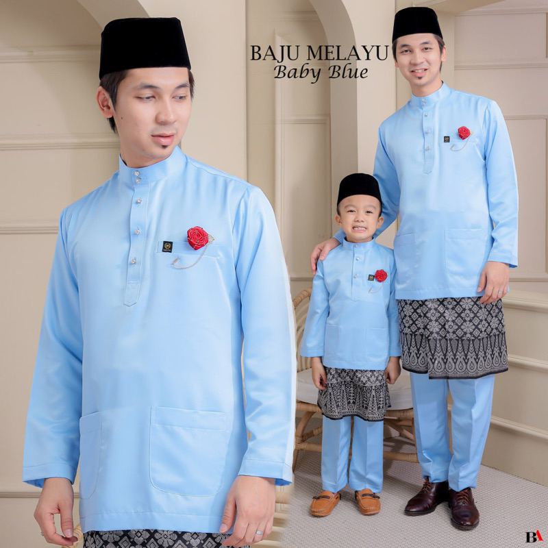 Baju Raya 2023 The Arte Baby Baju Kurung Dress Stone Blue – Umbikids