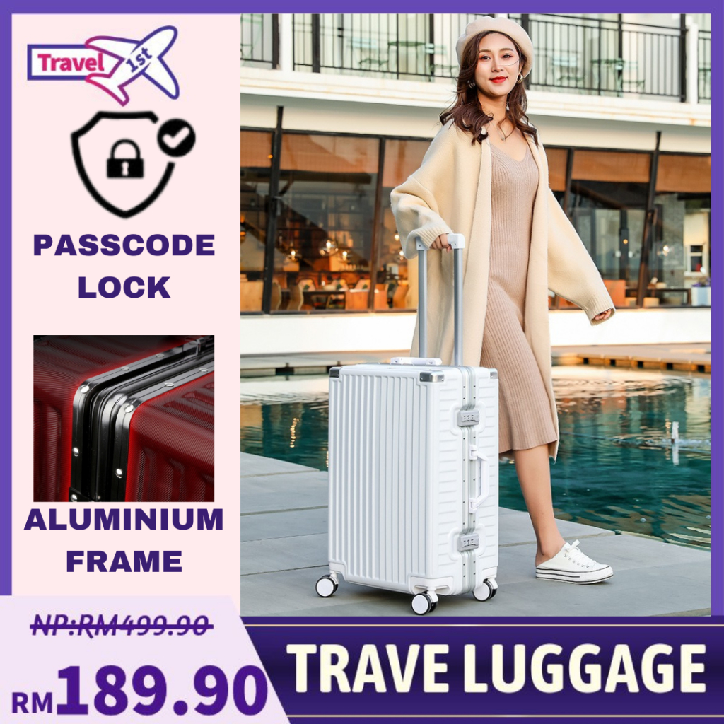 [Aluminium] DURABLE POLYCARBONATE HARDCASE TRAVEL LUGGAGE SETS