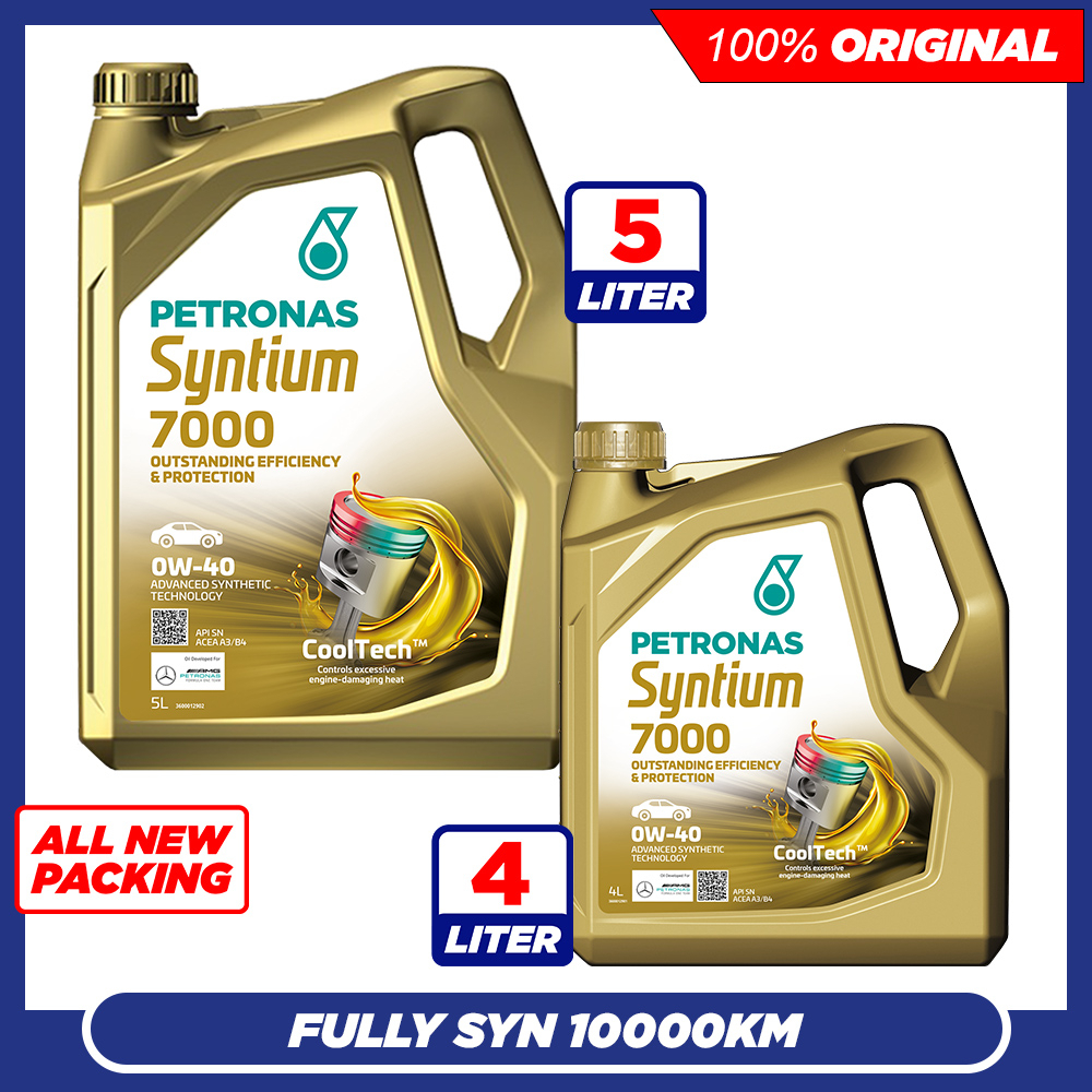 PETRONAS SYNTIUM 7000 0W40 SN Fully Synthetic Engine Oil (5L/4L ...
