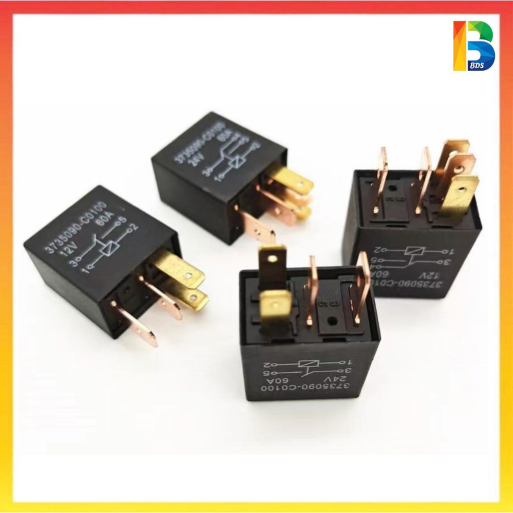 4Pin Headlamp Relay Aircond Relay 4Kaki 12v Waja Wira Myvi Kancil Lain