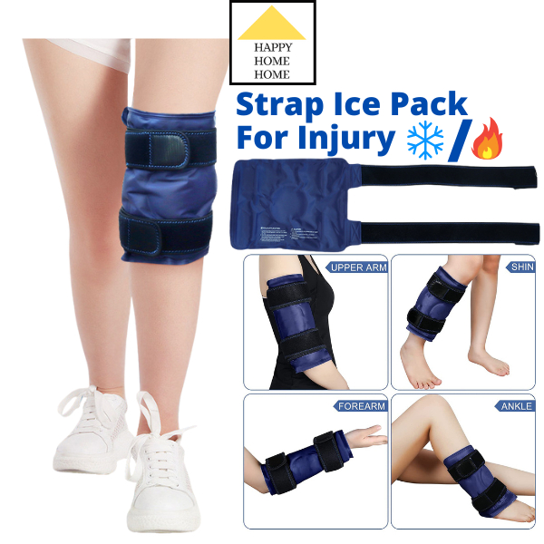 HHH Reusable Double Strap Medical Ice Pack Gel For Injury Warm Up Sports Knee Pain Bruise Hot