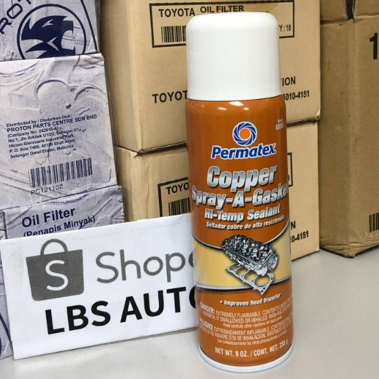 Permatex Copper SprayAGasket High Temp Sealant 100 Original Shopee