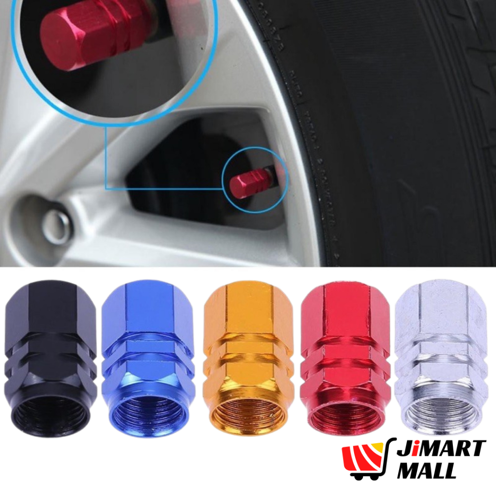 ALUMINIUM TIRE VALVE NUT Penutup Tiub Tayar Angin Tyre Wheel Rim Valve ...