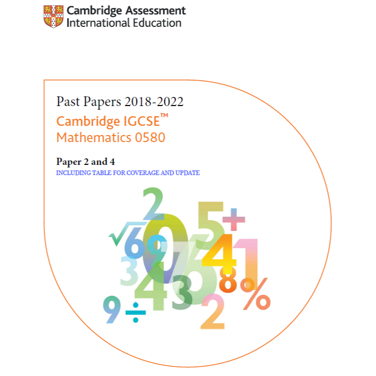 IGCSE Mathematics 0580 Past Papers (May/June 2018 - Oct/Nov 2022 ...