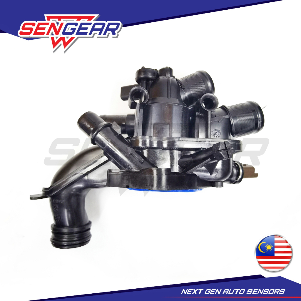PEUGEOT 308 3008 5008 THERMOSTAT HOUSING WITH THERMO TEMPRETURE SENSOR ...