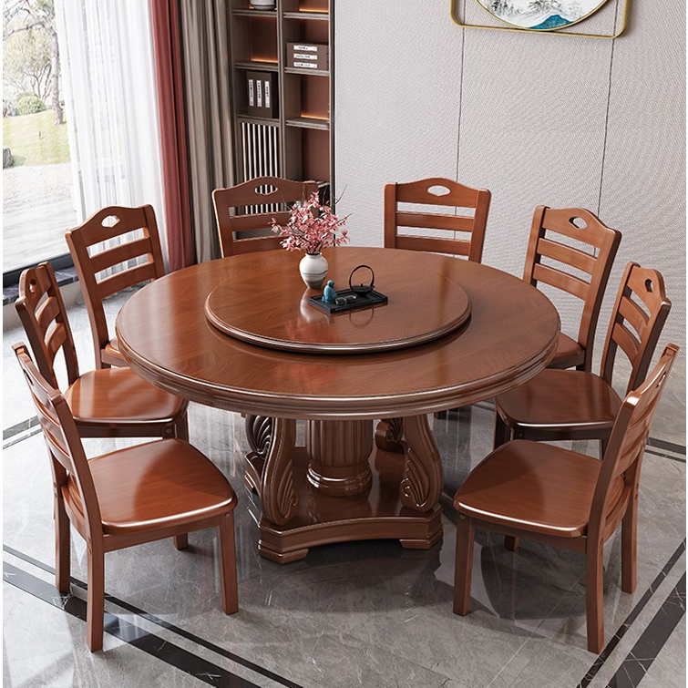 Wooden Dining Round Dining Set For 【Solid Wood】Round