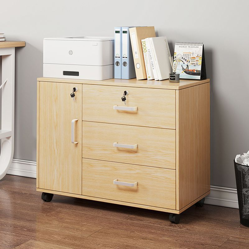 Office Data File under Desk MultiLayer Wooden Locker