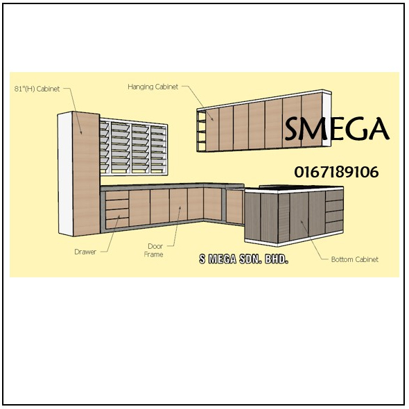 SMEGA SketchUp Software Drawing Fee [Kitchen Cabinet, TV Console, Shoe ...