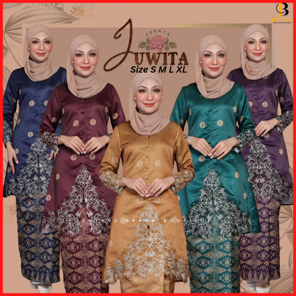 Baju Kebarung Moden Satin Duchess Juwita Tanjung Fateema Kurung Modern Kebaya Labuh Songket