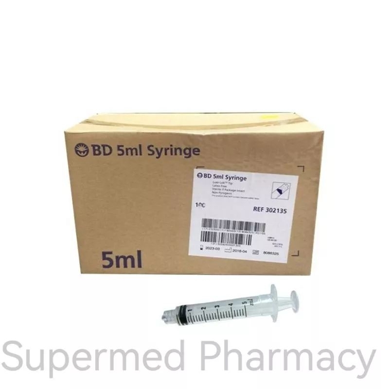 BD 5ml Syringe Without Needle (Luer-Lok Tip) 100's (box) | Shopee Malaysia