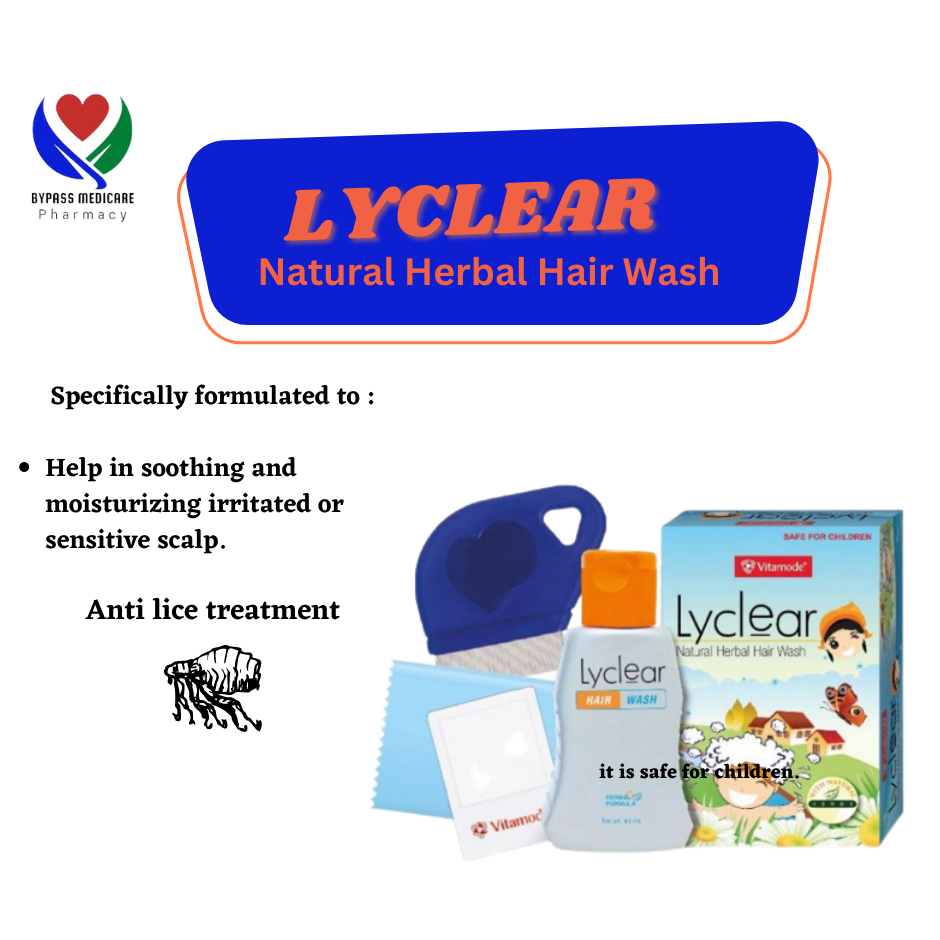 Vitamode Lyclear Natural Herbal Hair Wash Kills Lice & Control Nits