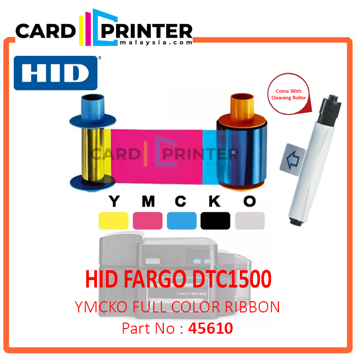 NOT FOR HFC ECO YMCKO HID FARGO DTC1500 PRINTER CARD ID RIBBON ...