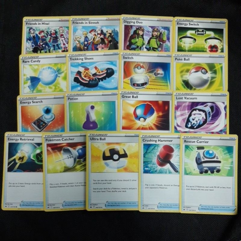 Pokemon Card TCG Crown Zenith Trainer Rare Candy/ Trekking Shoes