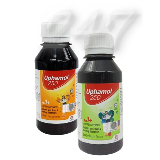 Uphamol 250 100ml (Fruity / Orange flavour Children Paracetamol