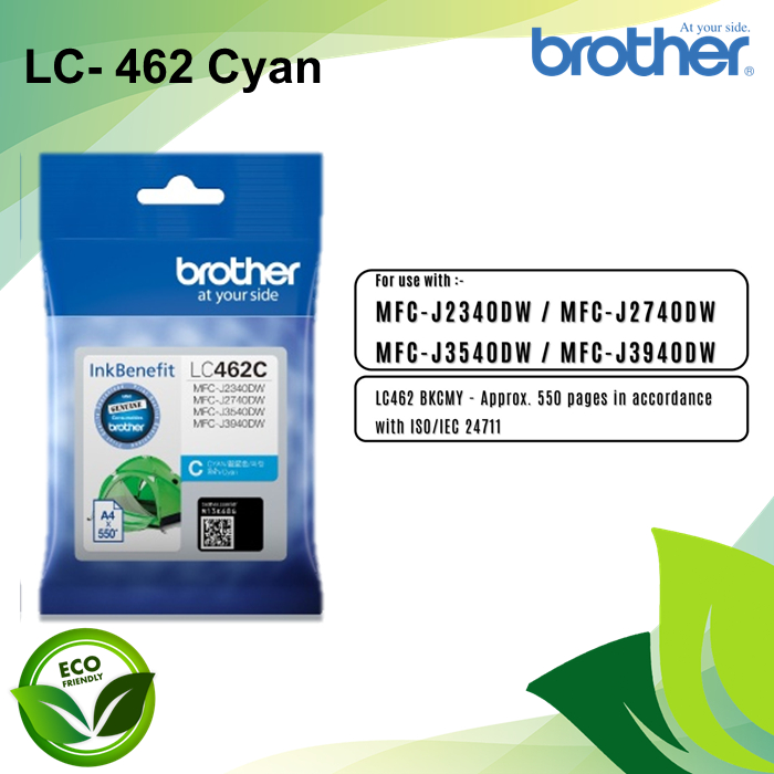 Brother LC462 LC 462 LC462Bk LC462C LC462Y LC462XL LC 462 XL Original ...