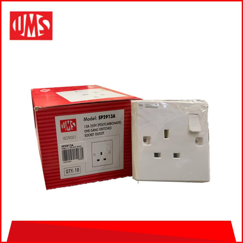 UMS 13A One Gang Switch Socket Outlet Shopee Malaysia