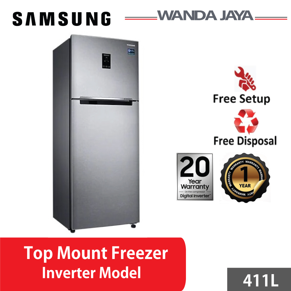 SAMSUNG 411L Top Mount Freezer Inverter with Twin Cooling Plus Twin