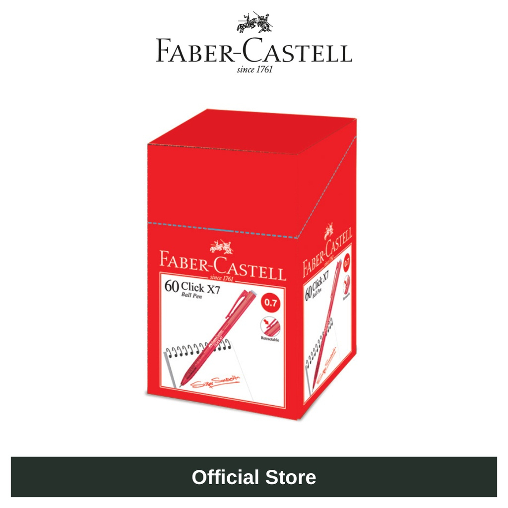[Faber-Castell] Click X5 / X7 Ball Pen, Box of 60 | Shopee Malaysia