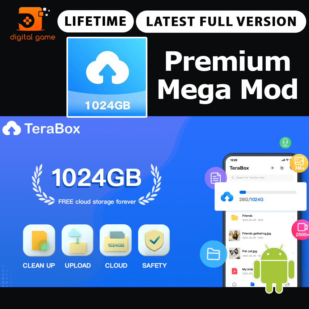 Terabox v3.7.3 MOD APK (𝗣𝗿𝗲𝗺𝗶𝘂𝗺, 𝗠𝗲𝗴𝗮 𝗠𝗼𝗱) Latest Version Android