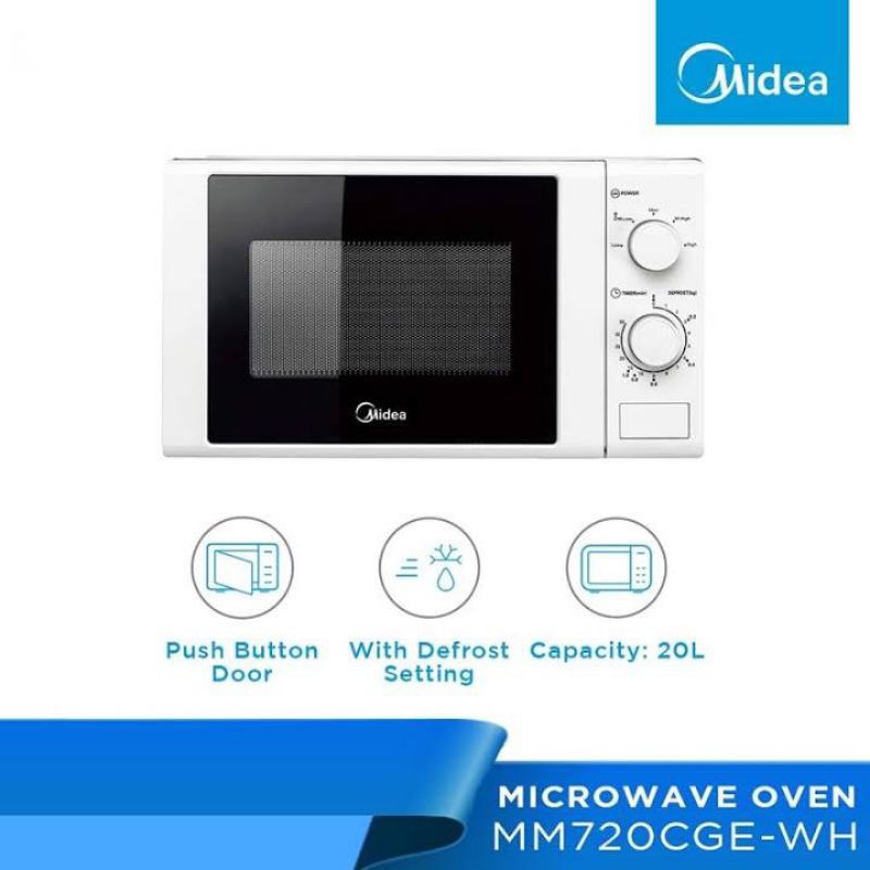 Midea Microwave Oven 20L MM720CGEWH Shopee Malaysia