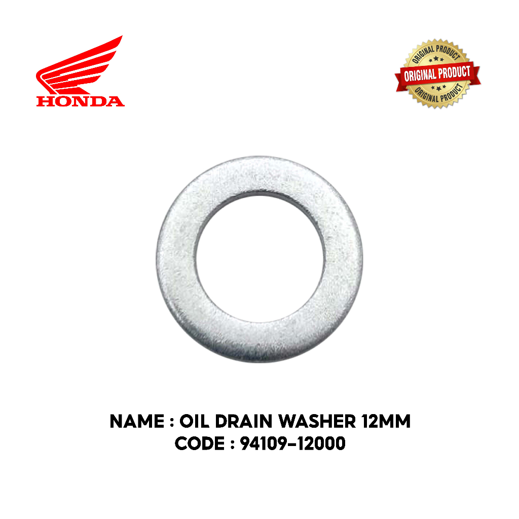 HONDA ADV 150 / PCX / VARIO 150 Oil Drain Plug Crush Washer 12MM 94109