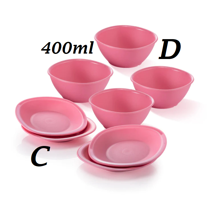 *C 4pcs*Ready stock*Tupperware Gourmet Dessert plate &Legacy bowls