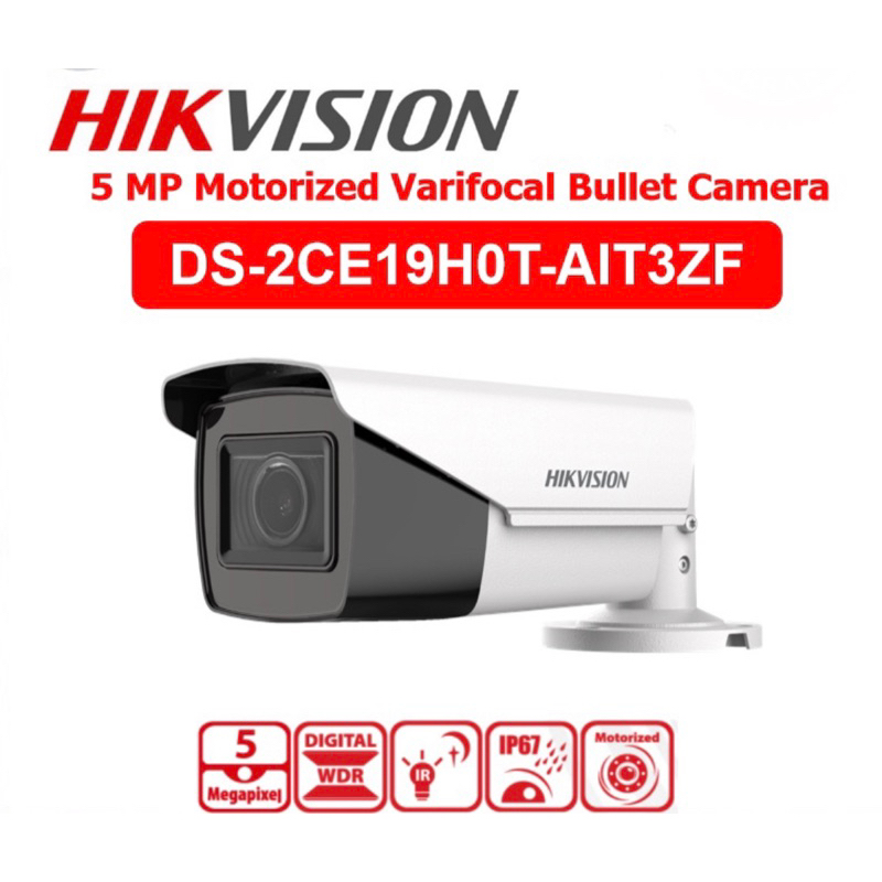 HIKVISION CCTV DS-2CE19H0T-AIT3ZF 5MP VariFocal Lens Motorized Full HD ...