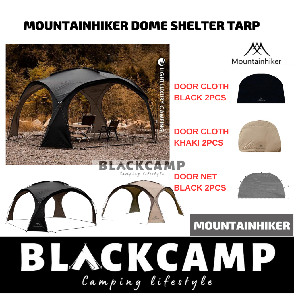 Mountainhiker Dome Shelter Tarp Tent Silver Coating PU2000mm with Door