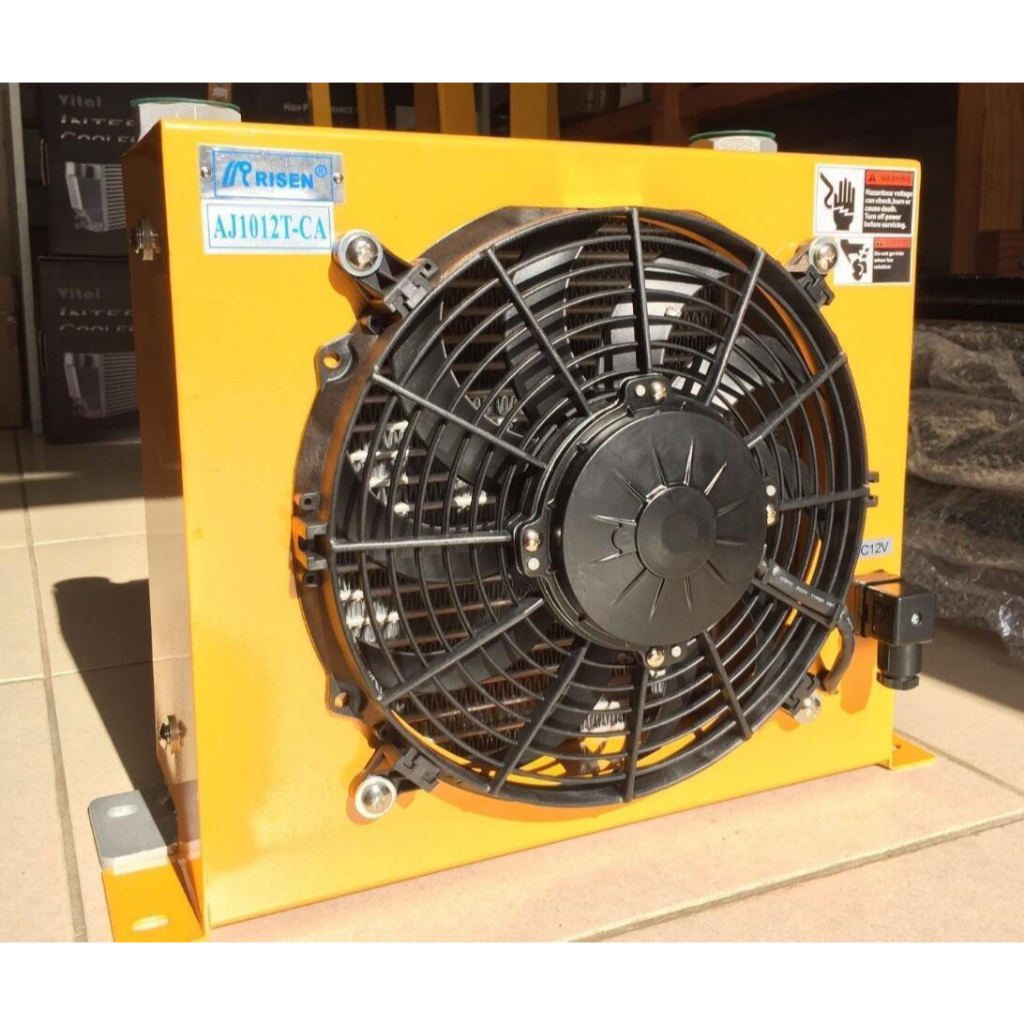 GELUOXI AH1012T-CA Industrial Hydraulic Oil Cooler – 100L/min Flow Rate, 110V 60Hz Fan, For Heavy Machinery, CNC, Marine Applications