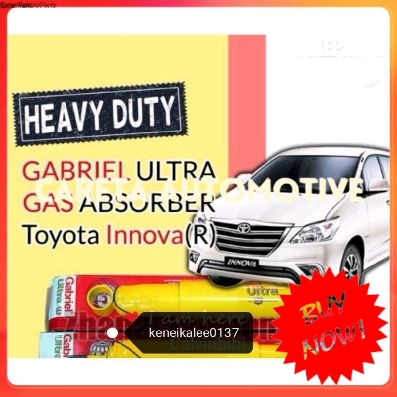 (2Pcs) Gabriel Ultra Gas Shock Absorber Toyota Innova FRONT | Shopee ...